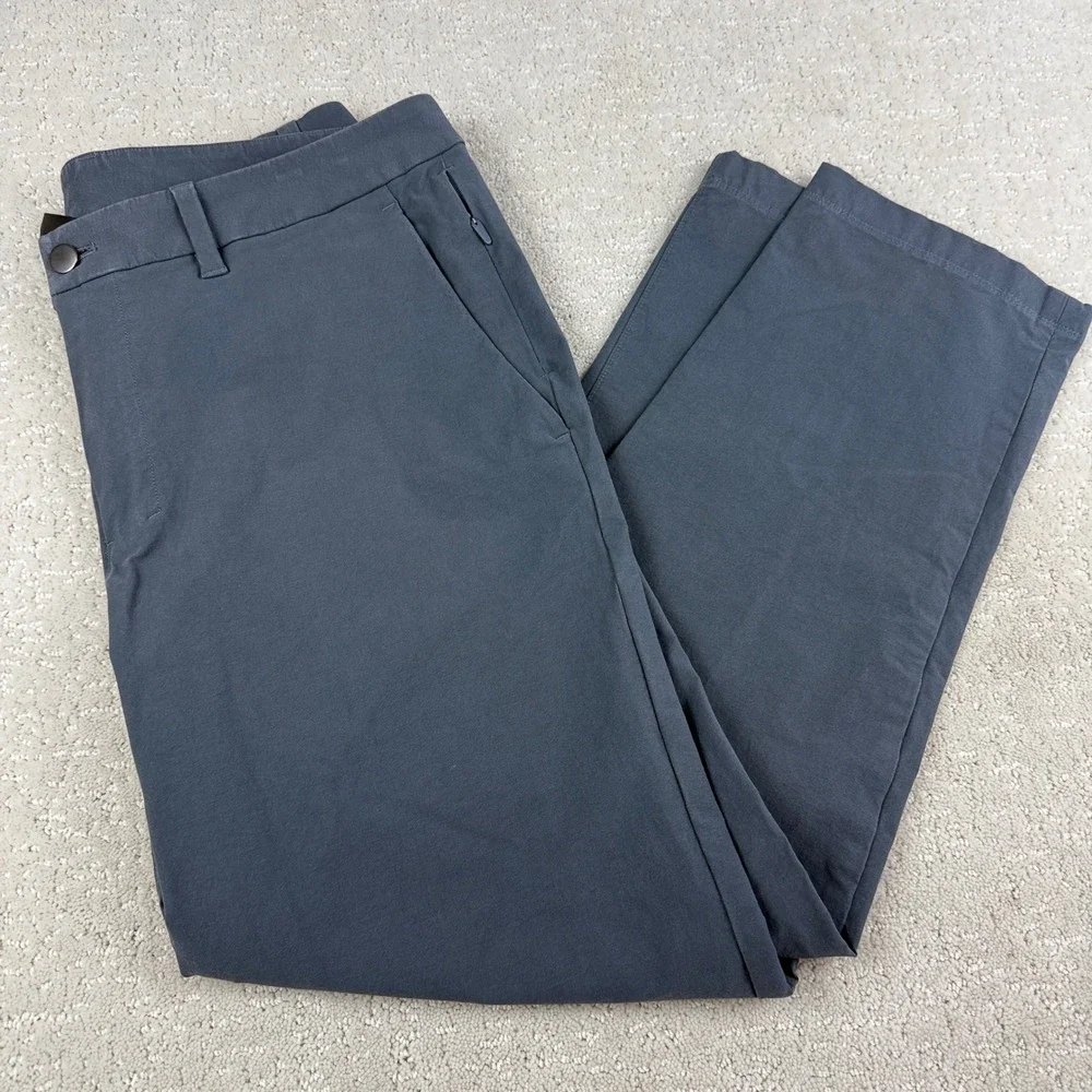 Lululemon ABC Classic-Fit Trouser Men 34 Oil Grey Stretch Cotton VersaTwill Pant